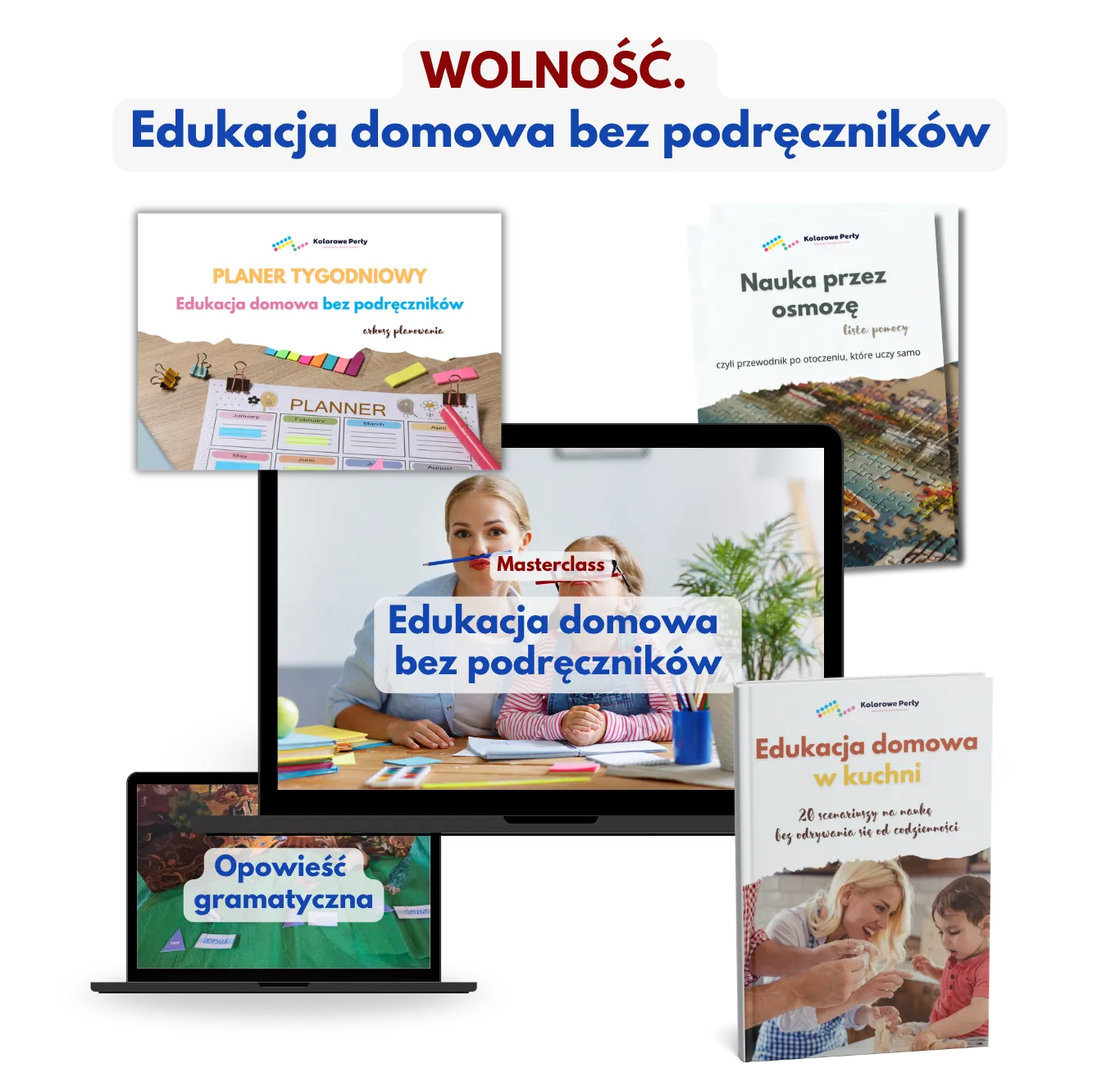 WOLNOŚĆ - Okładka i zawartość materiałów